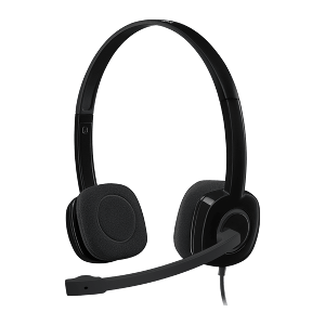 Logitech H151 981-000587 Stereo Corded Headset Color, Black