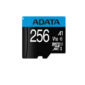 ADATA AUSDX256GUICL10A1-RA 256GB Premier microSDXC UHS-I / Class 10 V10 A1 Memory Card with SD Adapter