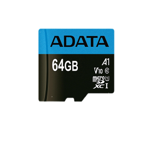 ADATA  AUSDX64GUICL10A1-RA1 Premier 64GB microSDXC Flash Card with SD Adapter Model  