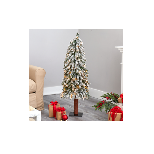 Nearly Natural T1951 4Ft Flocked Grand Alpine Artificial Christmas Tree 
