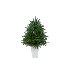 Nearly Natural T2320 38 Inch South Carolina Spruce Artificial Christmas Tree With 458 Bendable Branches In White Metal Planter