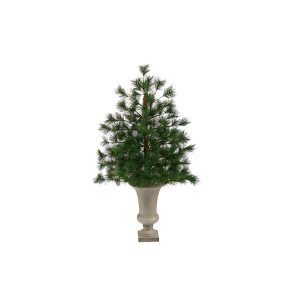 Nearly Natural T2348 3.5 Ft Yukon Mixed Pine Artificial Christmas Tree With 213 Bendable Branches In Sand Colored Urn